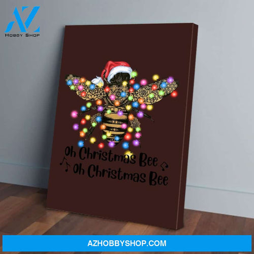 Oh Christmas Bee Oh Christmas Bee Vertical Matte Canvas Wall Art