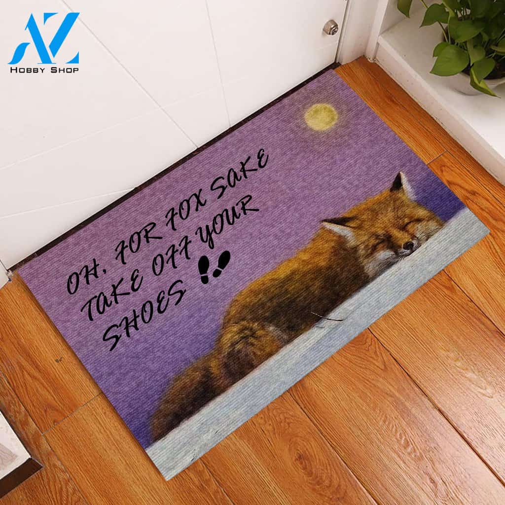 Oh For Fox Sake Take Off Your Shoes Doormat | Welcome Mat | House Warming Gift