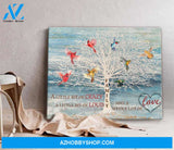 OHCANCAS Family Cardinal Hummingbird Canvas Family and a whole lot of love Wall Art Decor