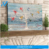 OHCANCAS Family Cardinal Hummingbird Canvas Family and a whole lot of love Wall Art Decor