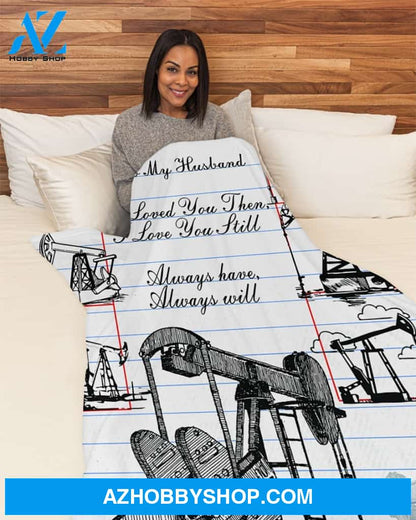 Oilfield Man Premium Fleece Blanket