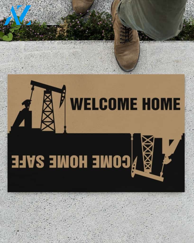 Oilfield Welcome Home Come Home Safe Doormat Gift For Oilfield Birthday Gift Home Decor Warm House Gift Welcome Mat