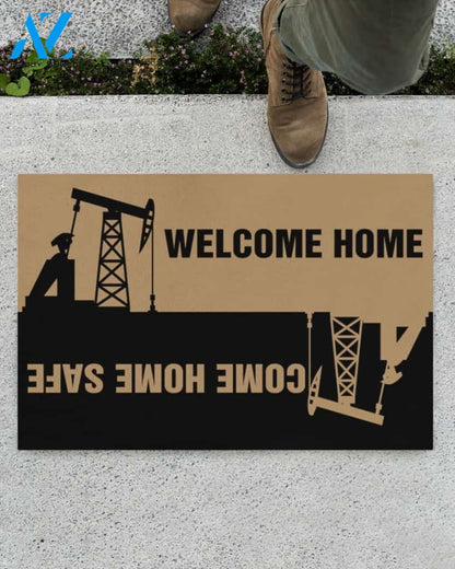 Oilfield Welcome Home Come Home Safe Doormat Gift For Oilfield Birthday Gift Home Decor Warm House Gift Welcome Mat