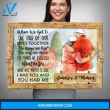 Old Couple Barn Premium Canvas