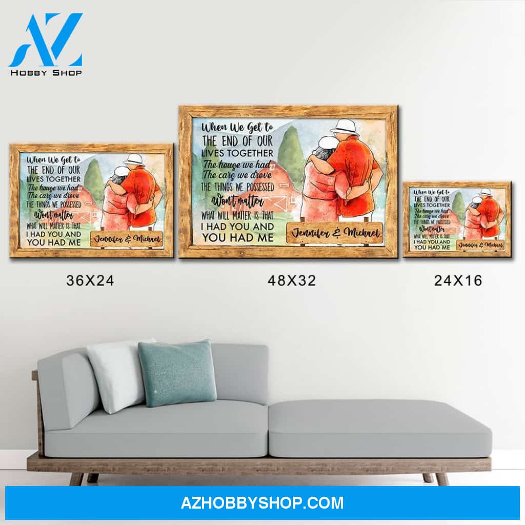 Old Couple Barn Premium Canvas