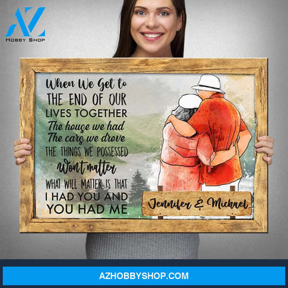 Old Couple Mountain Premium Canvas