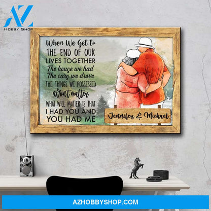 Old Couple Mountain Premium Canvas