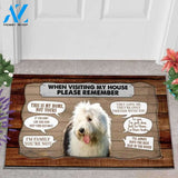 Old English Sheepdog 2 Visiting My House Doormat