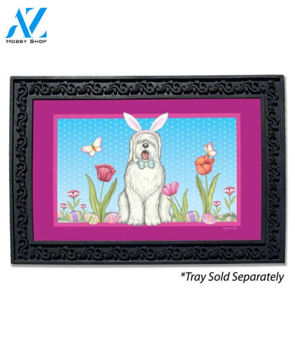 Old English Sheepdog Bunny Ears Doormat - 18" x 30"