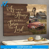 Old farm - As for me and my house we will serve the Lord - Jesus Landscape Canvas Prints - Wall Art