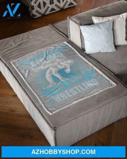 Old Man Wrestling Fleece Blanket Home Decor Bedding Couch Sofa Soft And Comfy Cozy Wrestling Lovers Gift, Gift For Friend Family