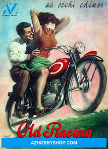 Old Racing Ad Occhi Chiusi Vintage Poster
