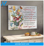 Old Rugged Cross Butterfly Canvas Wall Art Decor