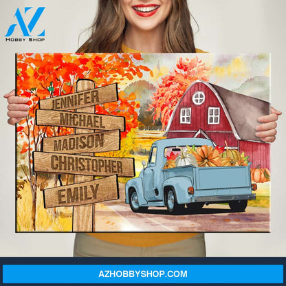 Old Truck Barn Art Multi-Names Premium Canvas