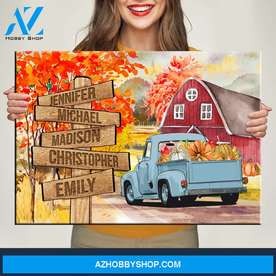 Old Truck Barn Art Multi-Names Premium Canvas