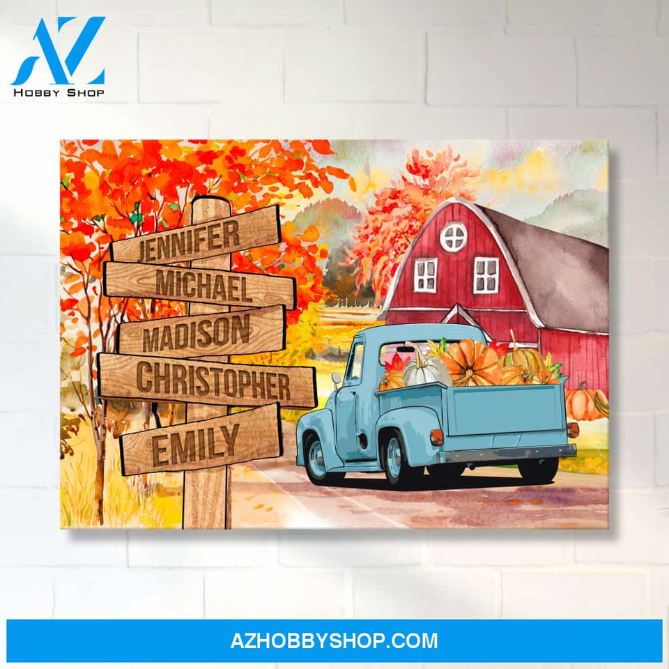 Old Truck Barn Art Multi-Names Premium Canvas