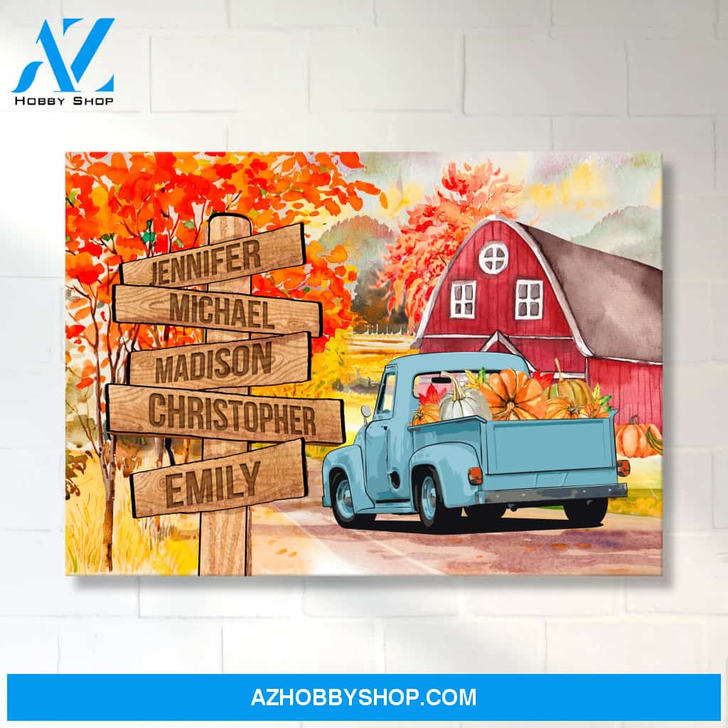 Old Truck Barn Art Multi-Names Premium Canvas