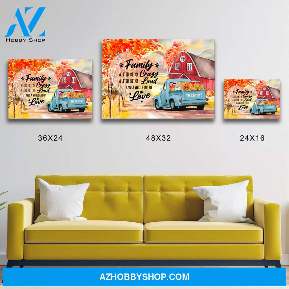 Old Truck Barn Art Saying 2 Premium Canvas
