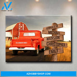 Old Truck Barn Multi-Names Premium Canvas