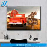 Old Truck Barn Multi-Names Premium Canvas