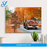 Old Truck Barn 4 Multi-Names Premium Canvas