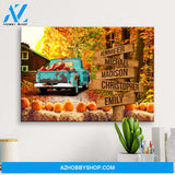 Old Truck Barn 3 Multi-Names Premium Canvas