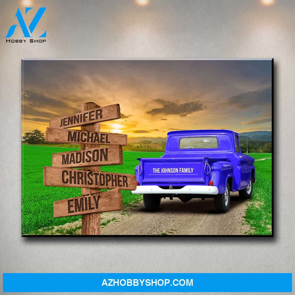Old Truck Multi-Names Premium Canvas