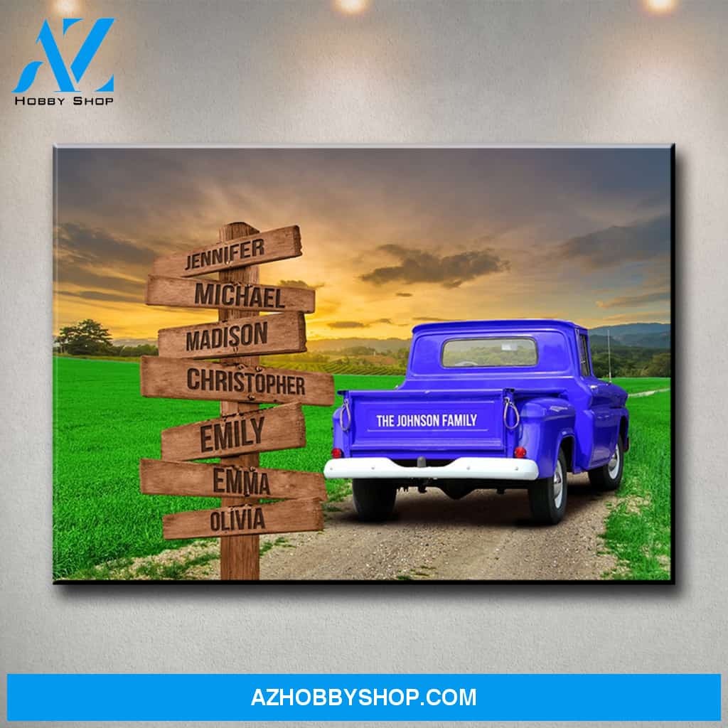 Old Truck Multi-Names Premium Canvas