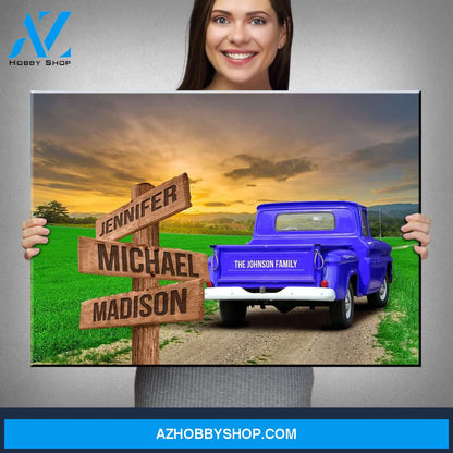 Old Truck Multi-Names Premium Canvas