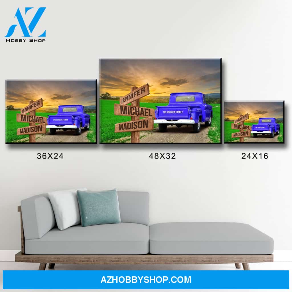 Old Truck Multi-Names Premium Canvas