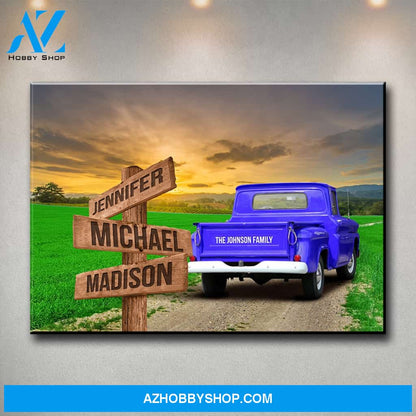 Old Truck Multi-Names Premium Canvas