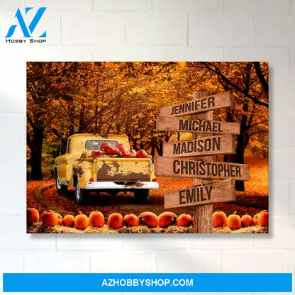 Old Truck Road Multi-Names Premium Canvas