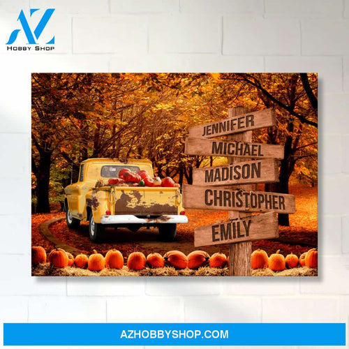 Old Truck Road Multi-Names Premium Canvas