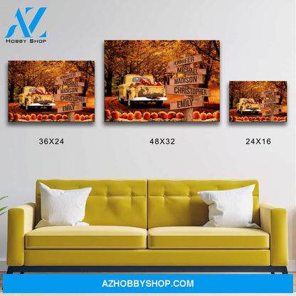 Old Truck Road Multi-Names Premium Canvas