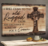 Jesus Painting I'll Cling To The Old Rugged Cross - Matte Canvas