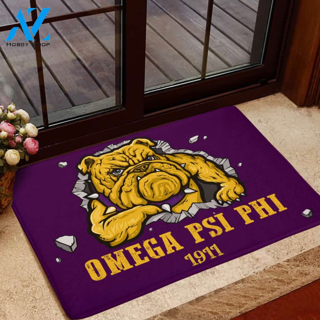 Omega Psi Phi 1911 Bulldog Doormat