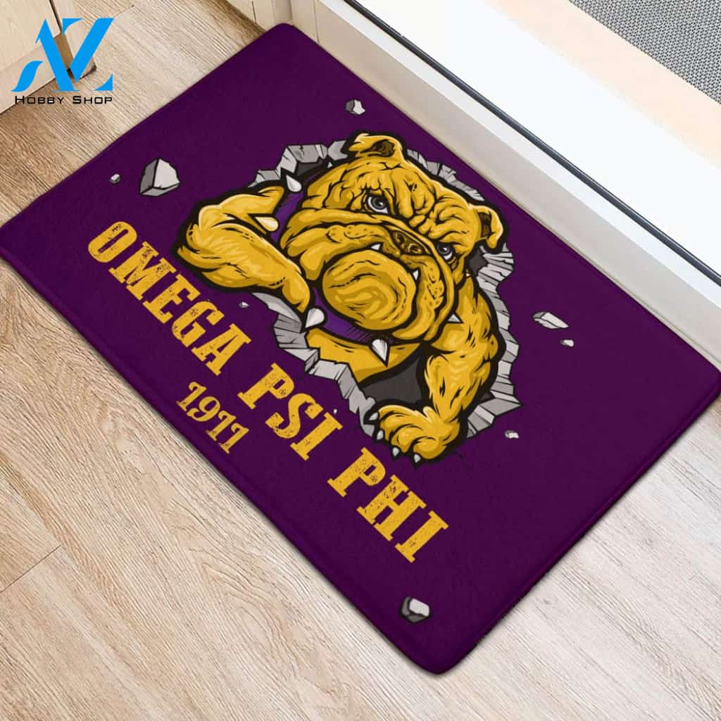Omega Psi Phi 1911 Bulldog Doormat
