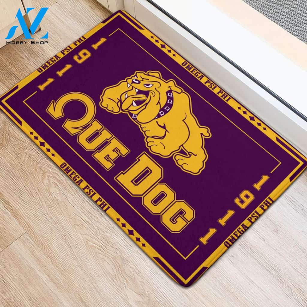 Omega Psi Phi 1911 Que Dog Doormat