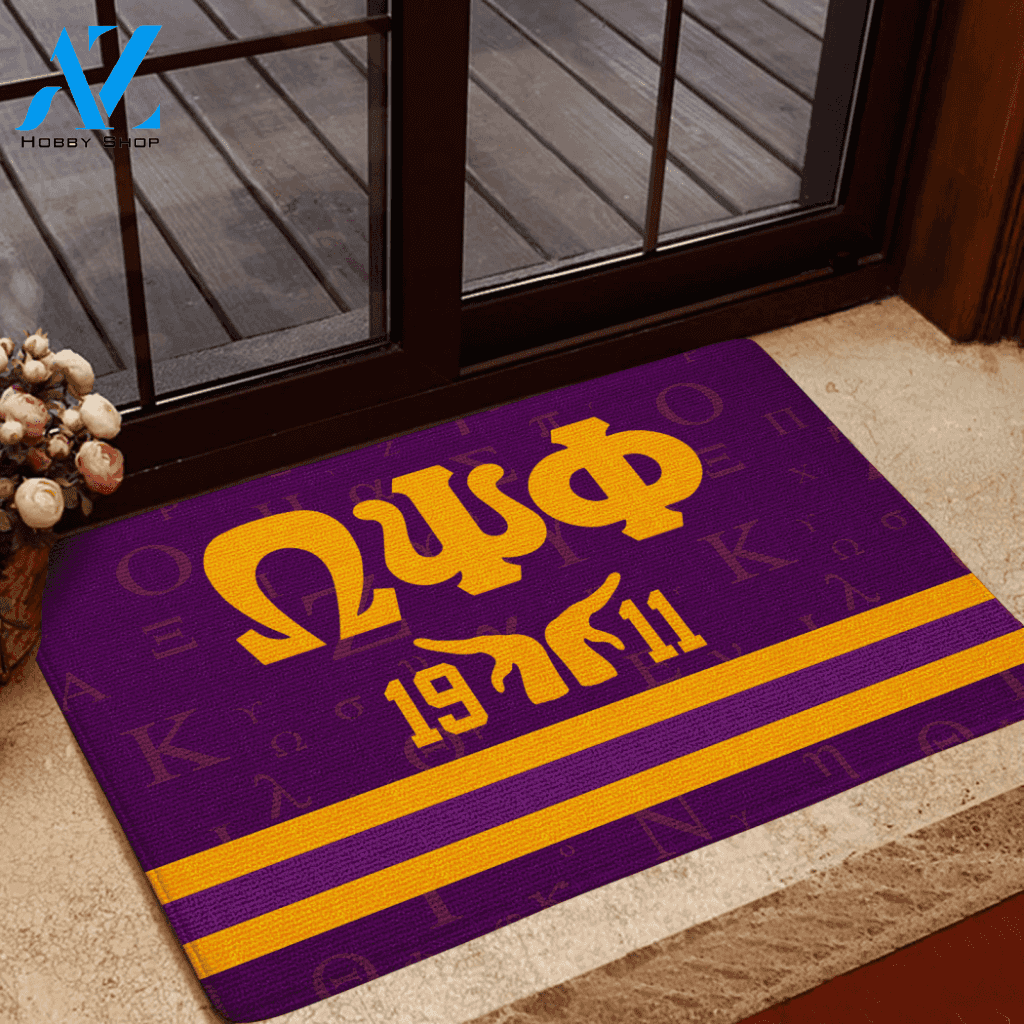 Omega Psi Phi Freternity 1911 Doormat