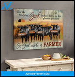 On the 8th day Farm Angus Cows Canvas Wall Art Decor