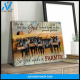 On the 8th day Farm Angus Cows Canvas Wall Art Decor