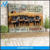 On the 8th day Farm Angus Cows Canvas Wall Art Decor