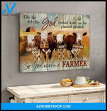 On the 8th day Farm Hereford Cows Canvas Wall Art Decor