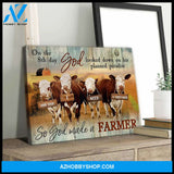 On the 8th day Farm Hereford Cows Canvas Wall Art Decor