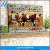On the 8th day Farm Hereford Cows Canvas Wall Art Decor
