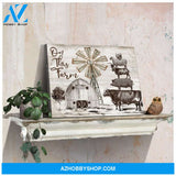 On this farm Cattle Farmhouse Farm Canvas Wall Art Decor