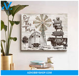 On this farm Cattle Farmhouse Farm Canvas Wall Art Decor