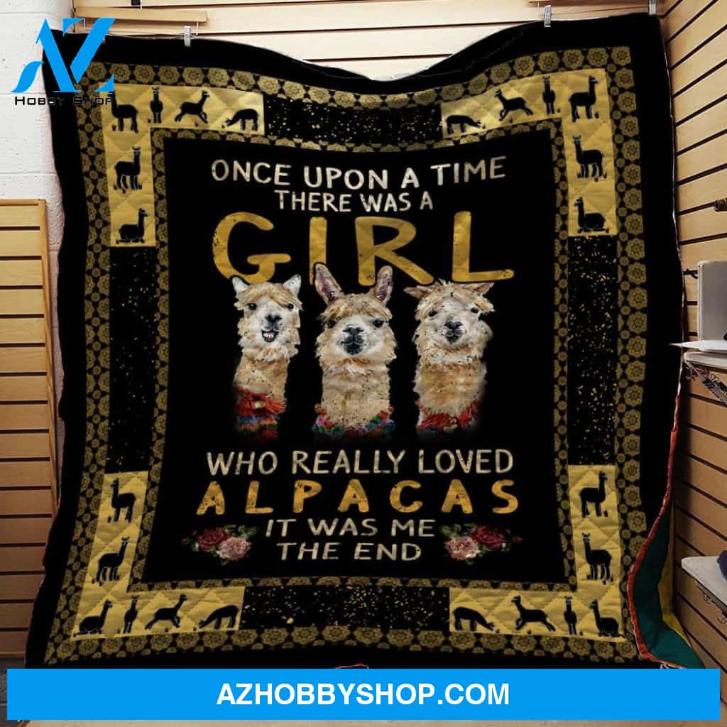 Once Upon A Time Alpaca Girl Fleece Blanket