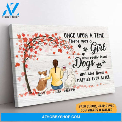 Once Upon A Time, Custom Dog Canvas, Personalized Custom Photo Canvas, Custom Gift for Dog Lovers