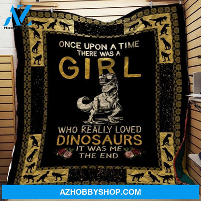 Once Upon A Time Dinosaur Girl Fleece Blanket